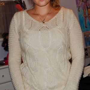 cream sweater